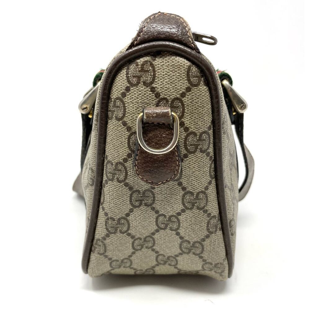 Gucci Vintage GG Monogram Supreme Web Small Handbag PVC Leather  Beige Brown - Picture 6 of 16